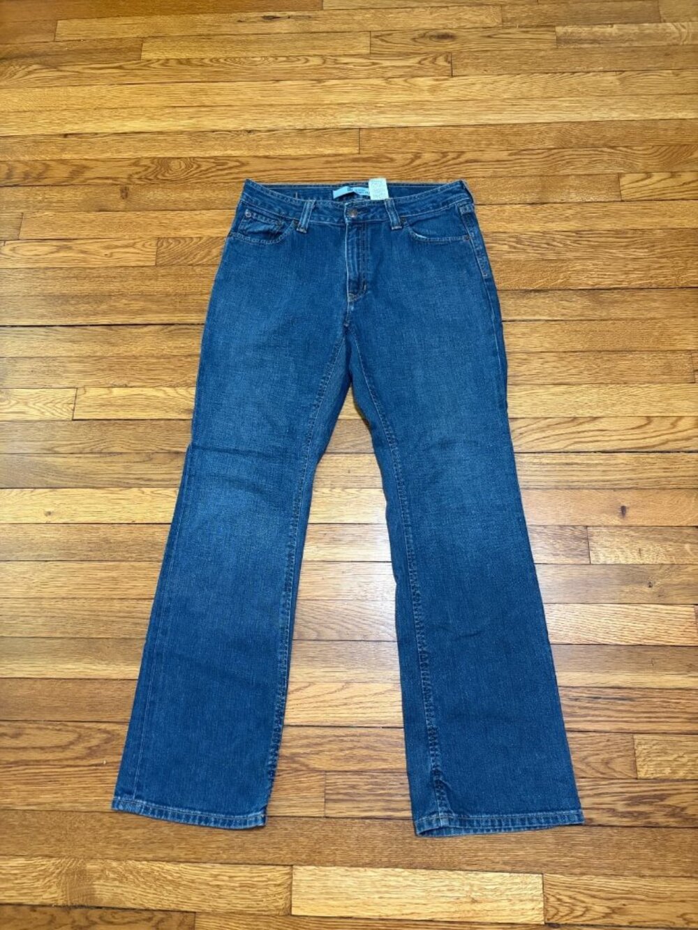 GAP Womens Original Bootcut Jeans Size 8 ANKLE 100% Cotton Dark Wash Denim
